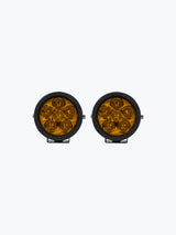 HJG 6 LED Cap Round Pair Fog Light With Wire Harness