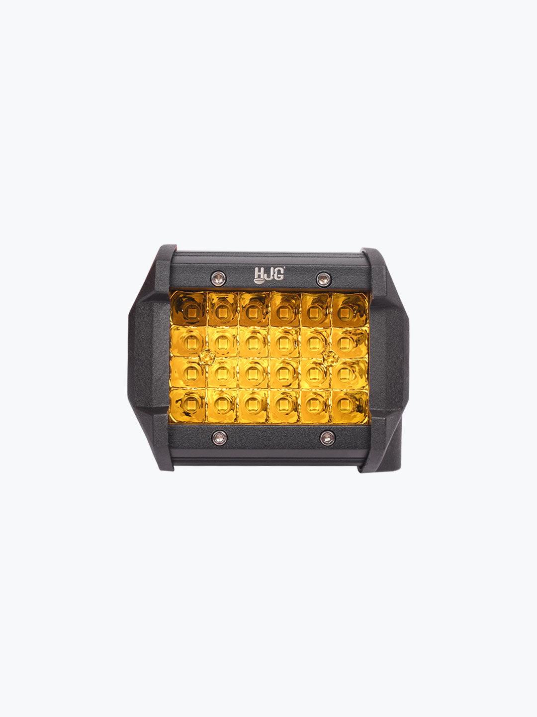 24 LED Yellow Square Foglight - Moto Modz