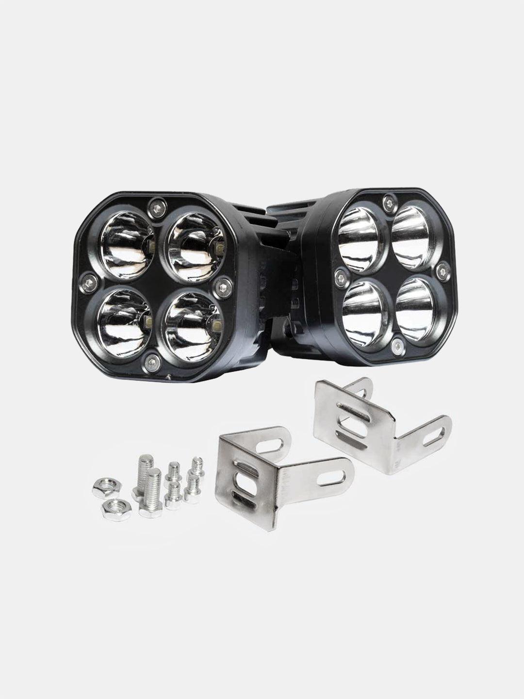 4 LED Pair Super Fog Light White Economy - Moto Modz