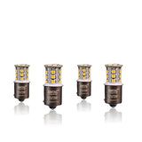 SIMTAC 3 Year Warranty 360° Reflecting LED Indicator Bulbs | Handmade | Retrofit (Amber, Straight pin)