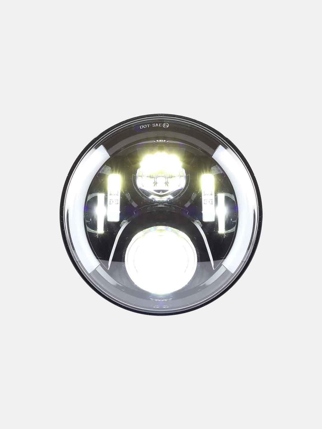 7 Inch LED Headlight With Side Park Light - Moto Modz