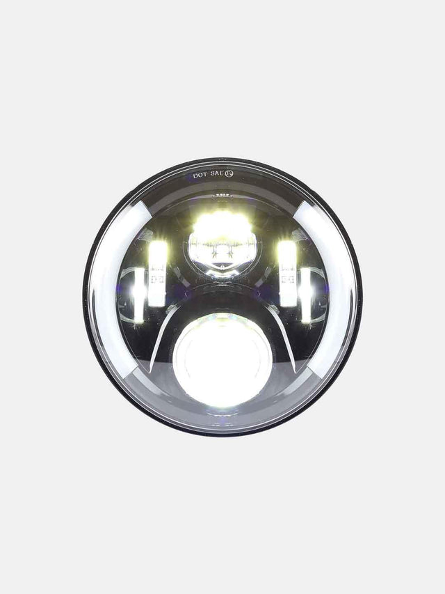 7 Inch LED Headlight With Side Park Light - Moto Modz