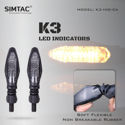 SIMTAC 2 Year Warranty K3 PLUG & PLAY LED Indicator For KTM Bikes | K3-IND-CA (KTM-K3-IND)