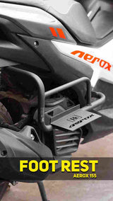 COMBO 1 AEROX 155 RADIATOR GUARD + FOOTREST – HT EXHAUST