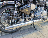 Moto Wings Performance Cone Barrel Exhaust for Royal Enfield Classic 350 2012-2020 - Chrome