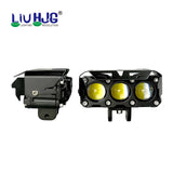 HJG Triple Shot 60w LED Dual Intensity Fog Light with Dual Button Wiring Harness White Amber