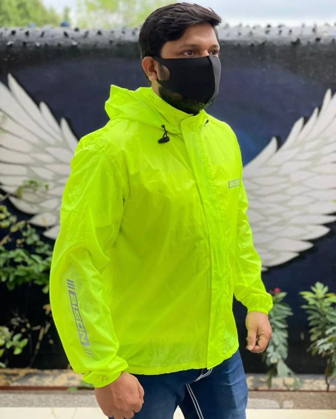 Bison Rain Jacket- Hi-Viz