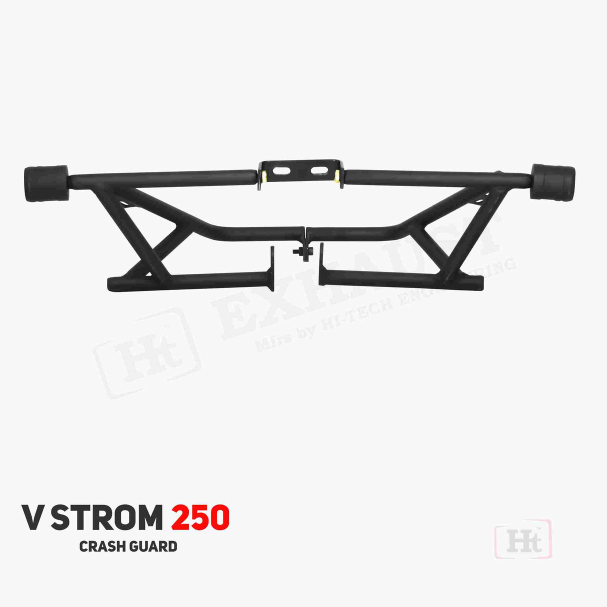 STRUCTURE CRASH GUARD WITH 2 METAL SLIDER FOR V STROM SX 250 Black matt – SB 679 / Ht Exhaust