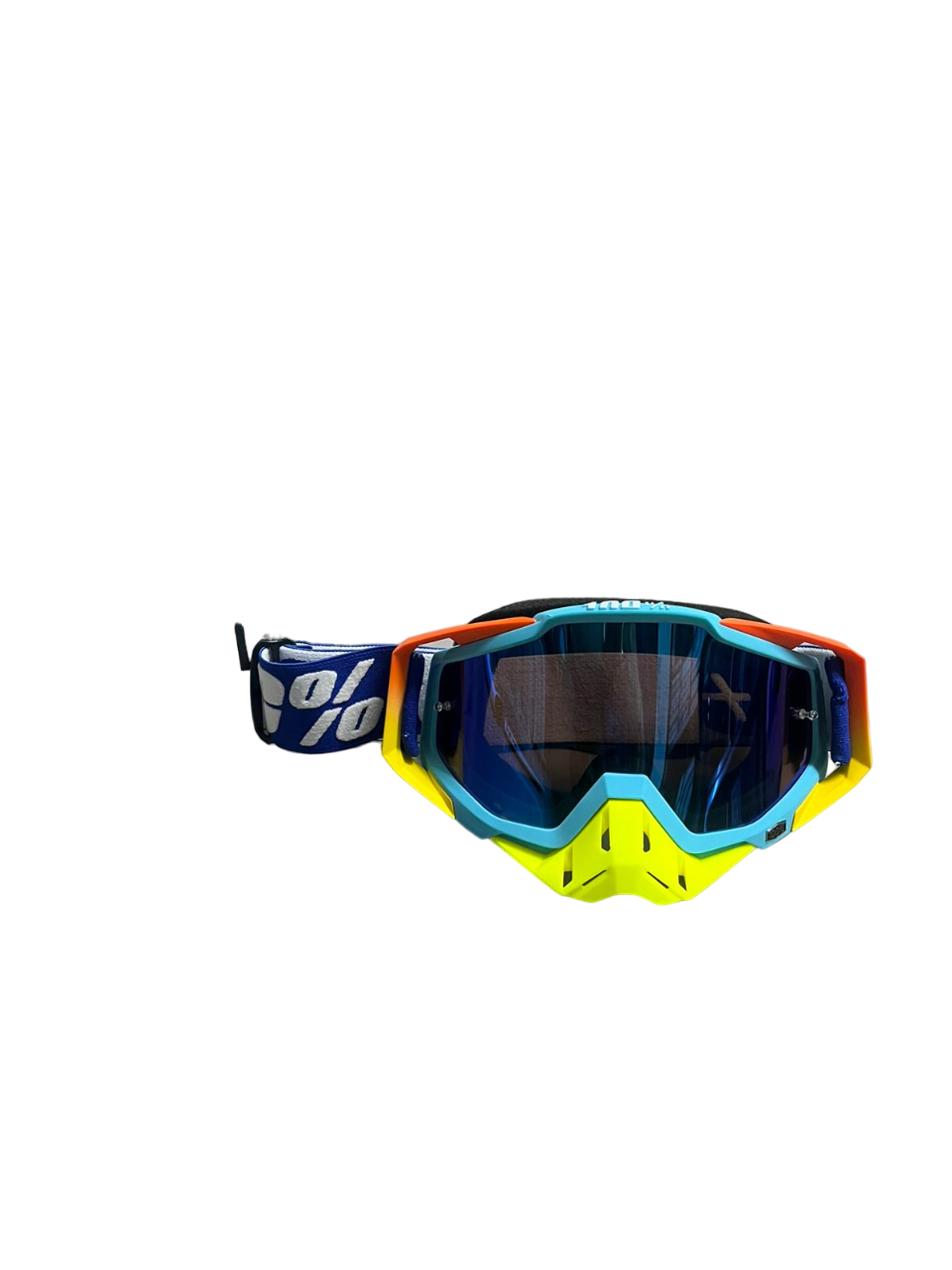 100% Goggles Full blue orange yellow tint- 1 YEAR WARRANTY