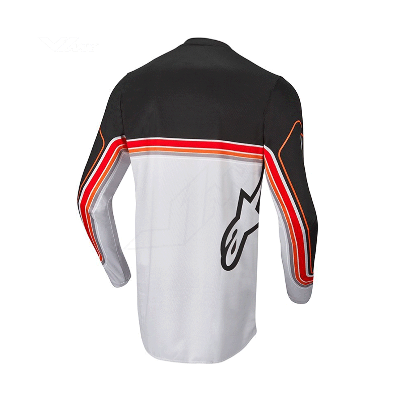 Alpinestars Fluid Speed Jersey: Black Light Grey Red