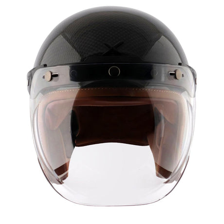 Axor Jet Carbon Small Checks helmet with Bubble Visor - Moto Modz