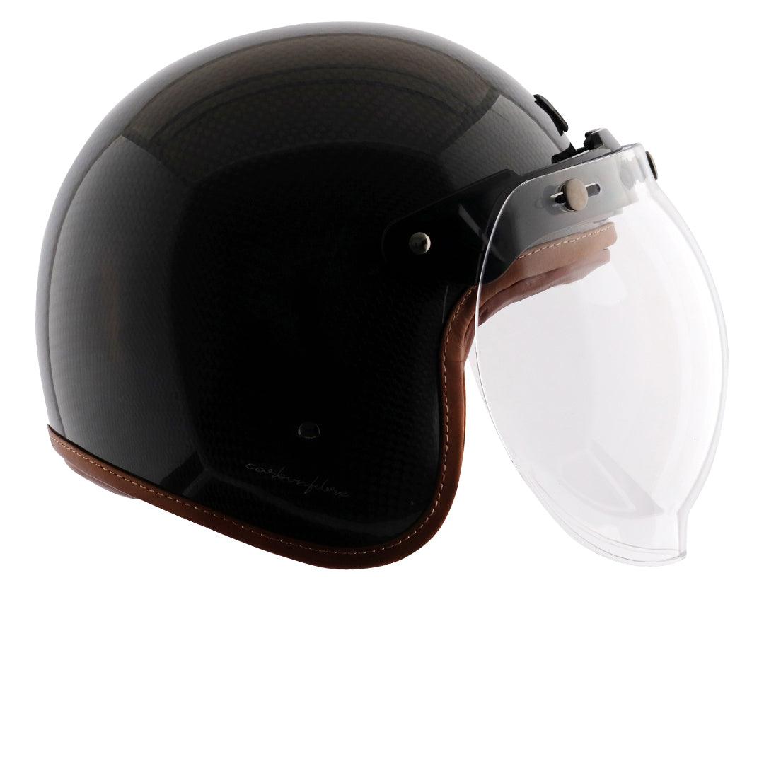 Axor Jet Carbon Small Checks helmet with Bubble Visor - Moto Modz