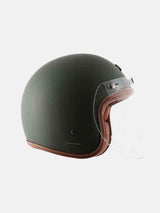 Axor Retro Jet Leather Dull Battle Green - Moto Modz