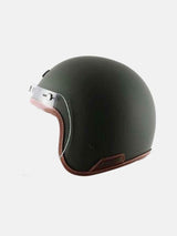 Axor Retro Jet Leather Dull Battle Green - Moto Modz