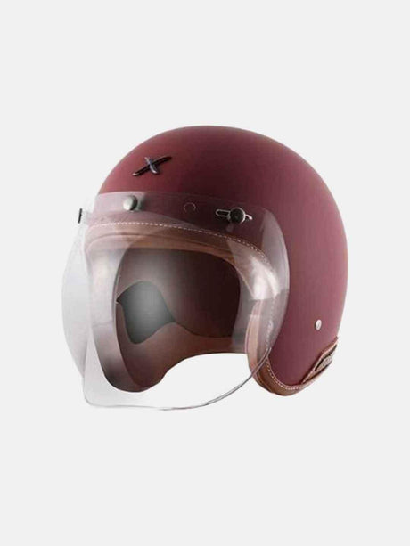 Axor Retro Jet Leather Dull Chestnut Red - Moto Modz