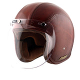 Axor Retro Jet Leather Helmet - Moto Modz