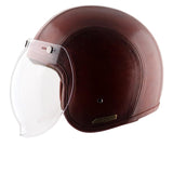 Axor Retro Jet Leather Helmet - Moto Modz