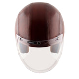 Axor Retro Jet Leather Helmet - Moto Modz