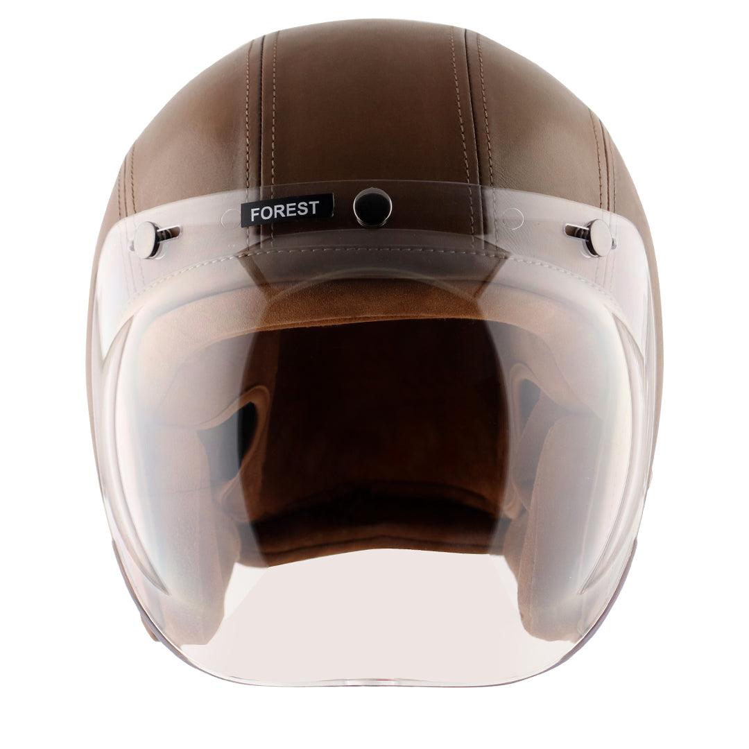 Axor Retro Jet Leather Helmet - Moto Modz