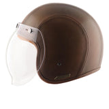 Axor Retro Jet Leather Helmet - Moto Modz