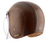 Axor Retro Jet Leather Helmet - Moto Modz