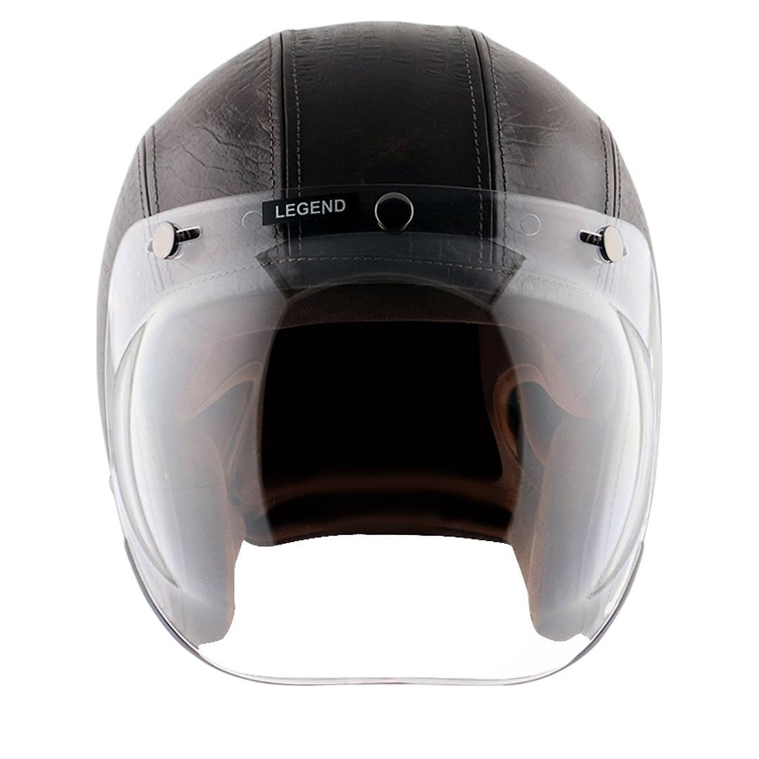 Axor Retro Jet Leather Helmet - Moto Modz