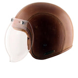 Axor Retro Jet Leather Helmet - Moto Modz