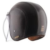 Axor Retro Jet Leather Helmet - Moto Modz