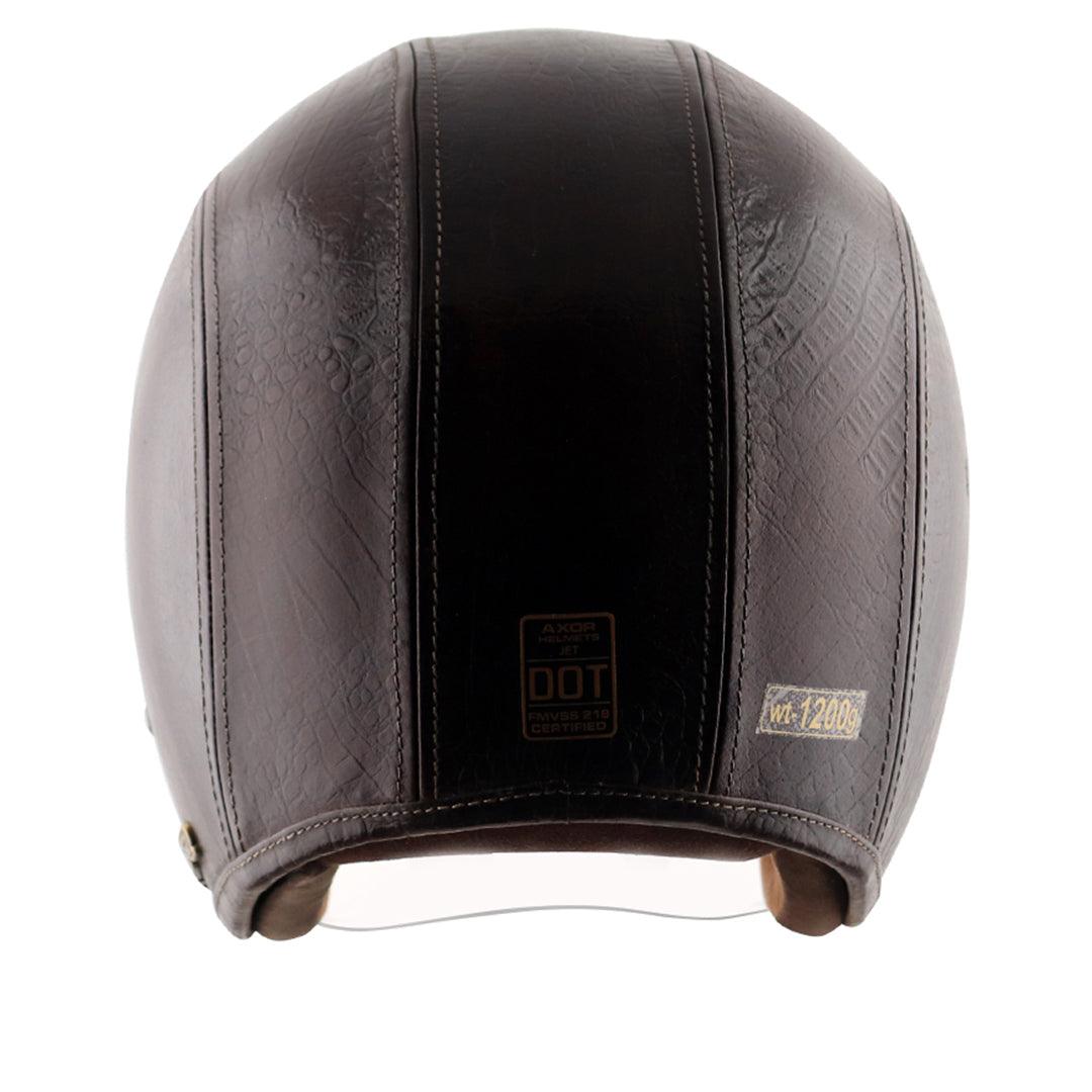 Axor Retro Jet Leather Helmet - Moto Modz