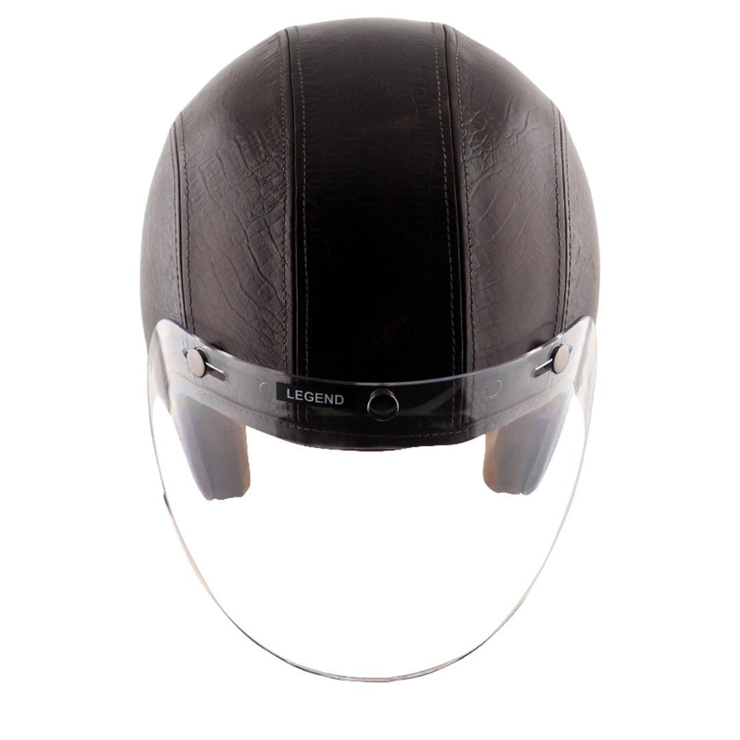 Axor Retro Jet Leather Helmet - Moto Modz