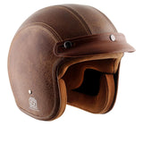 Axor Retro Jet Leather Helmet - Moto Modz