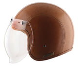 Axor Retro Jet Leather Helmet - Moto Modz