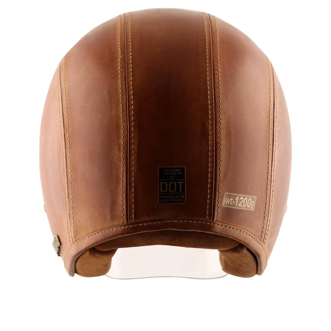 Axor Retro Jet Leather Helmet - Moto Modz