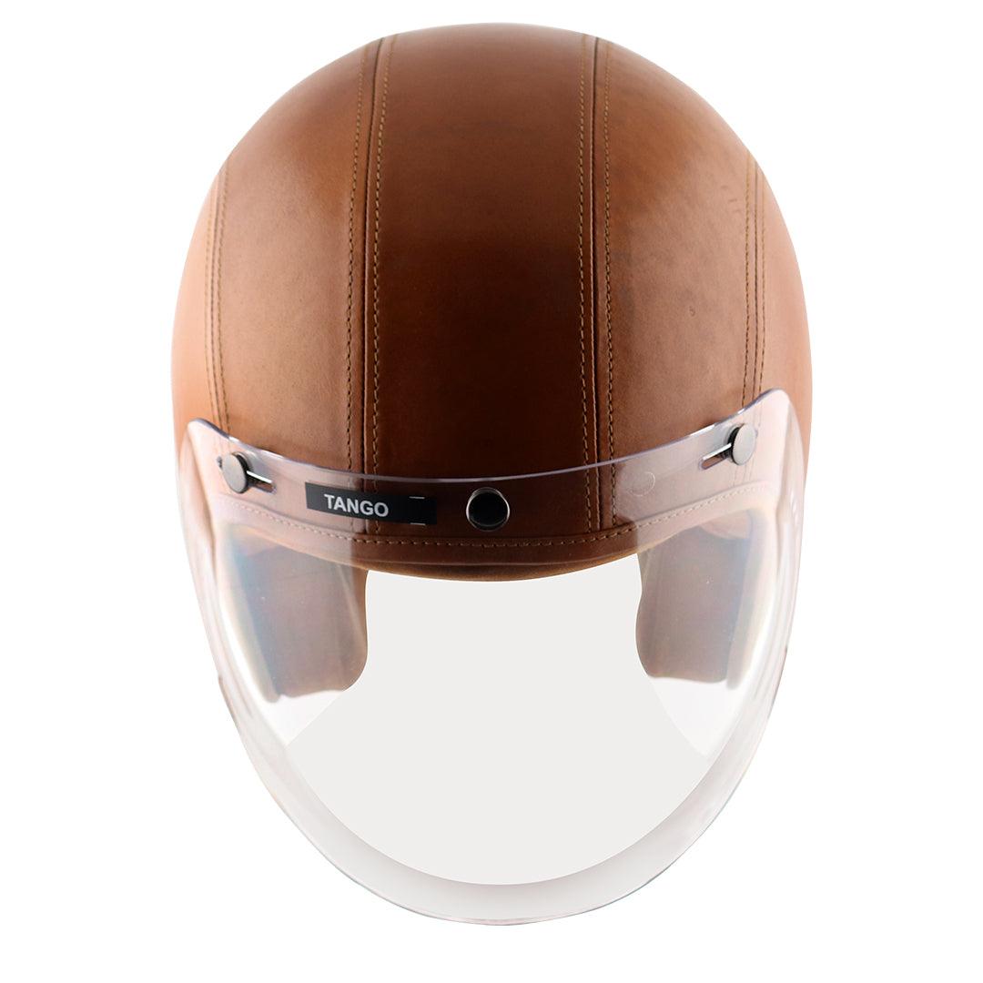 Axor Retro Jet Leather Helmet - Moto Modz