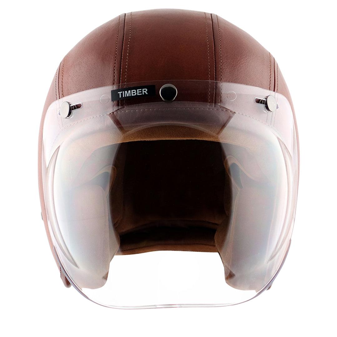 Axor Retro Jet Leather Helmet - Moto Modz