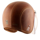 Axor Retro Jet Leather Helmet - Moto Modz