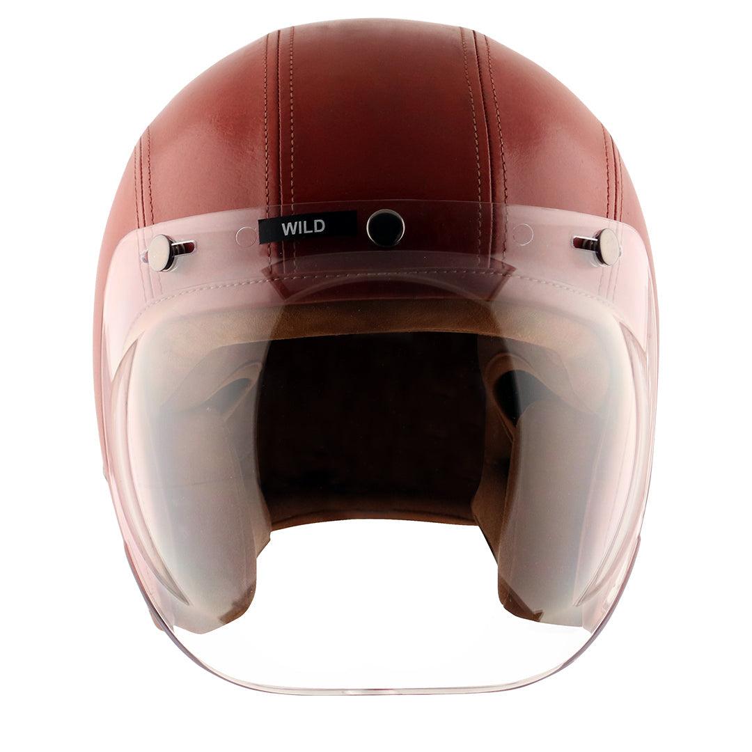 Axor Retro Jet Leather Helmet - Moto Modz