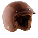 Axor Retro Jet Leather Helmet - Moto Modz