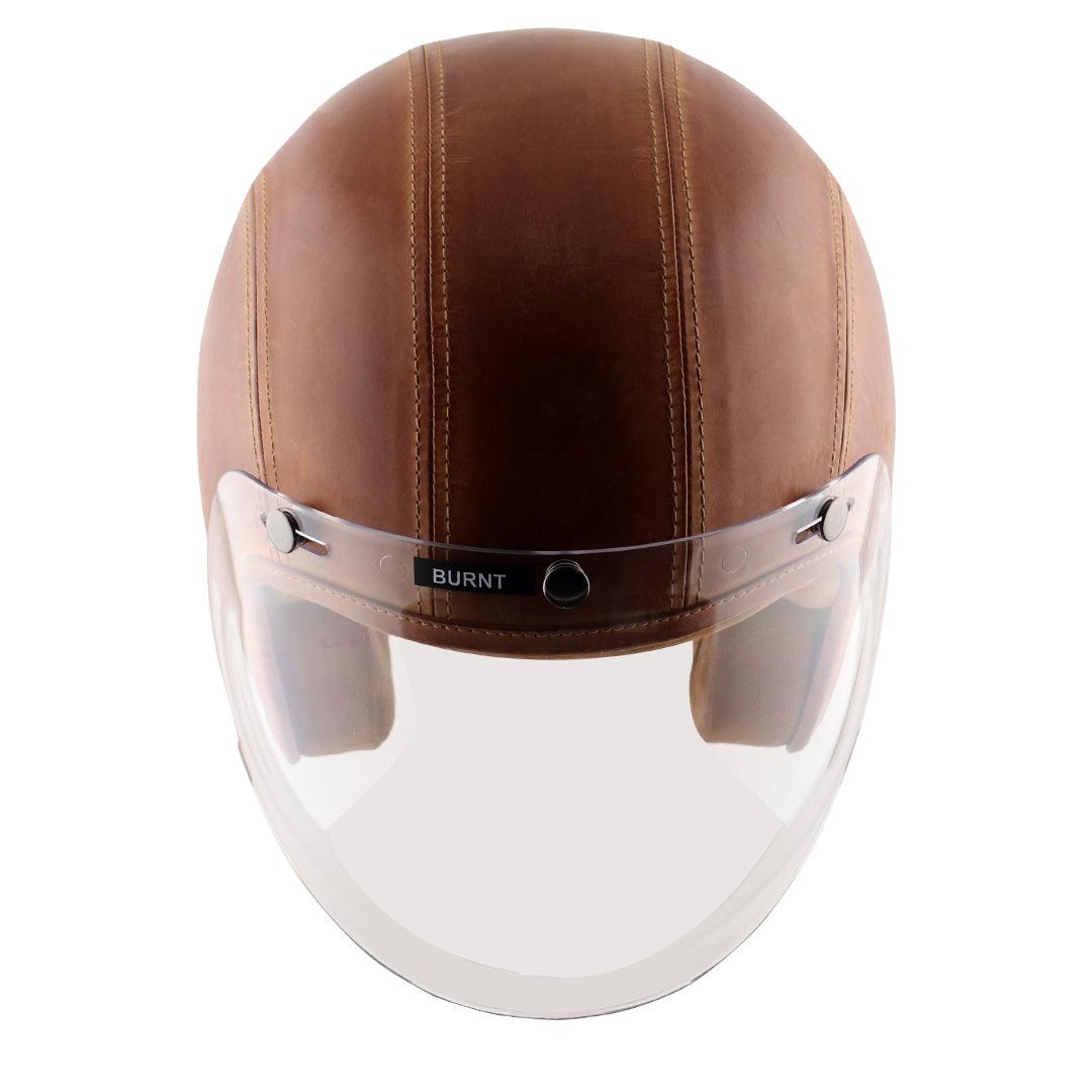 Axor Retro Jet Leather Helmet - Moto Modz