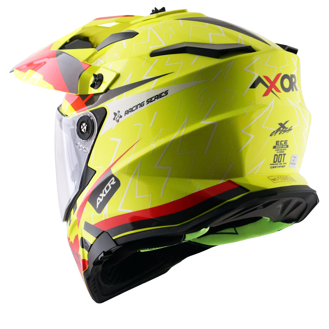 Axor X-Cross Flash Dual Visor Helmet - Moto Modz