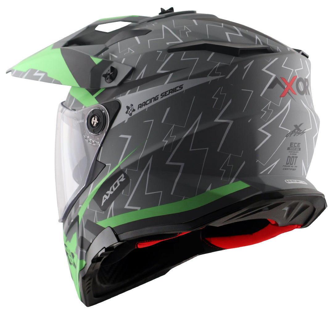 Axor X-Cross Flash Dual Visor Helmet - Moto Modz