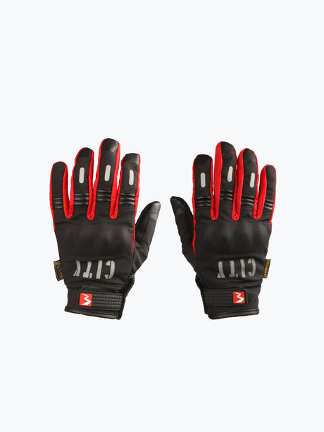 BSDDP City Gloves Touch Black & Red - Moto Modz