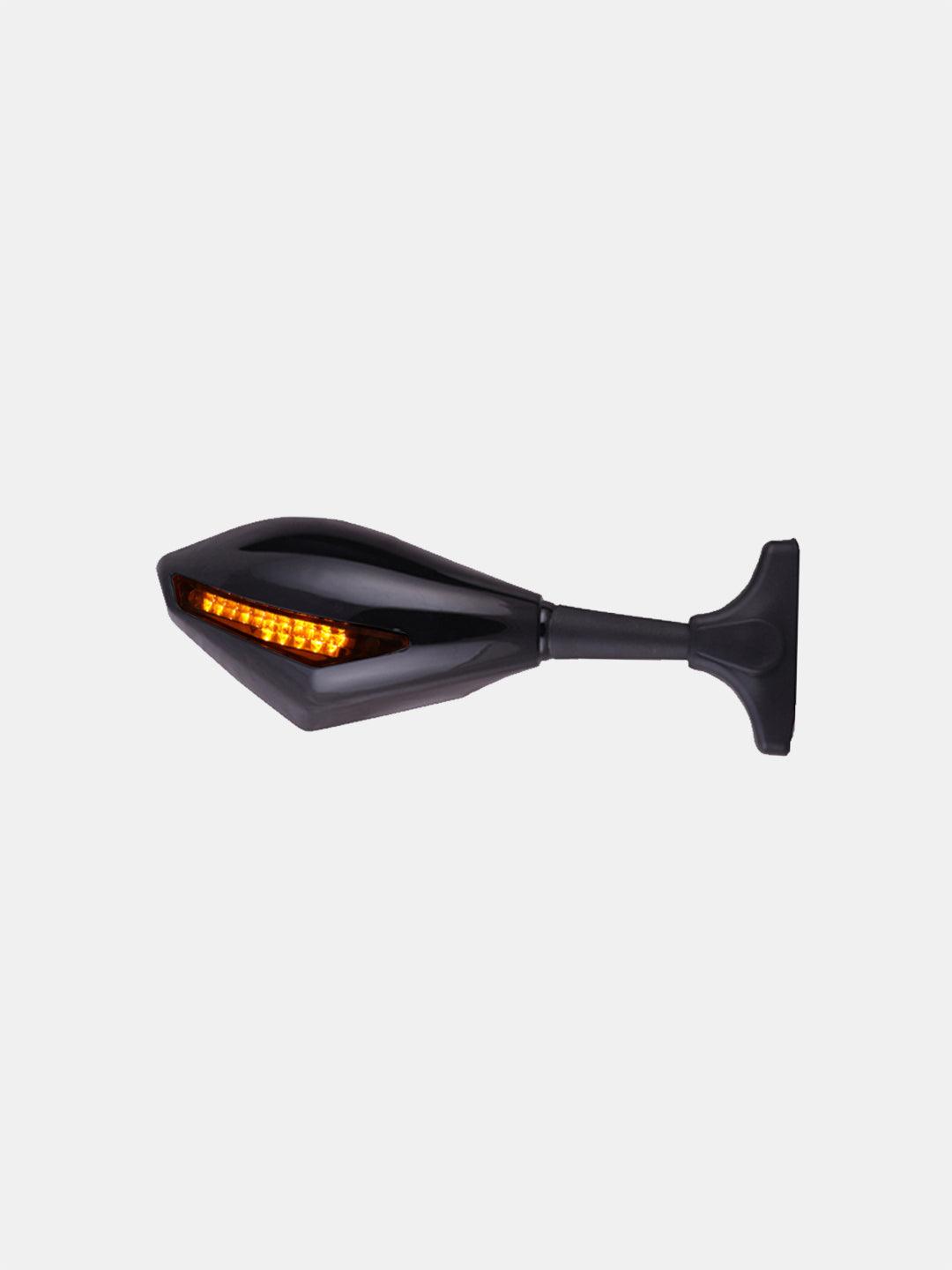 CBR 2 Side Indicator Mirror-Black - Moto Modz