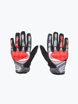 Cuirassier Gloves Grey Red - Moto Modz