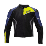 DSG Apex air flow riding jacket racing blue grey yellow fluo - Moto Modz