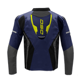 DSG Apex air flow riding jacket racing blue grey yellow fluo - Moto Modz