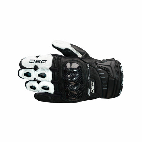 DSG Carbon X Glove in Black White - Moto Modz