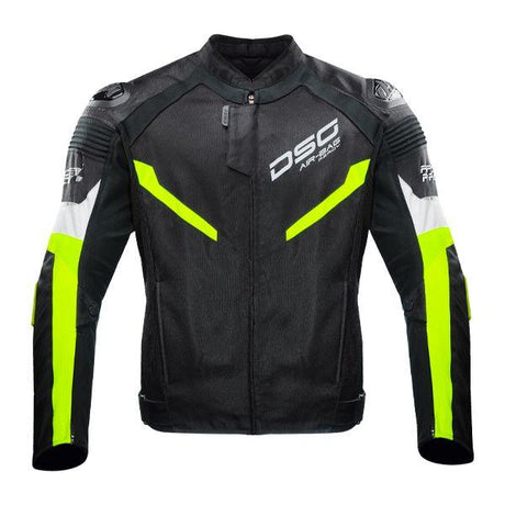 DSG RACE PRO V2 JACKET BLACK YELLOW FLUO - Moto Modz