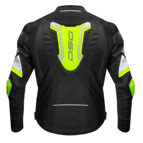 DSG RACE PRO V2 JACKET BLACK YELLOW FLUO - Moto Modz