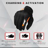 GRAND PITSTOP Night Wing Motorcycle Gloves. - Moto Modz